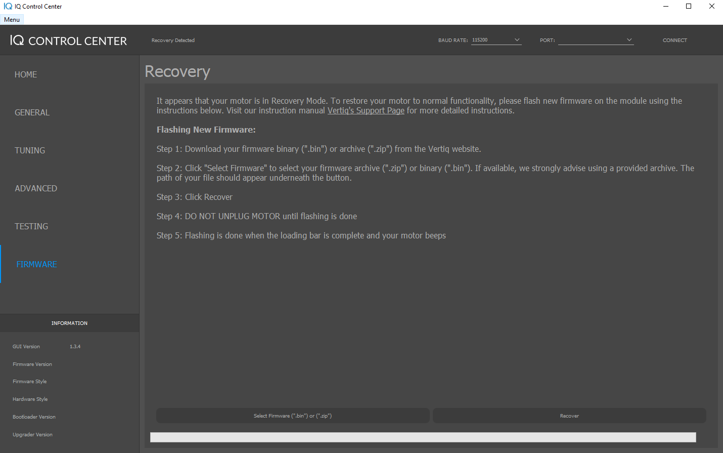 Recovery Tab